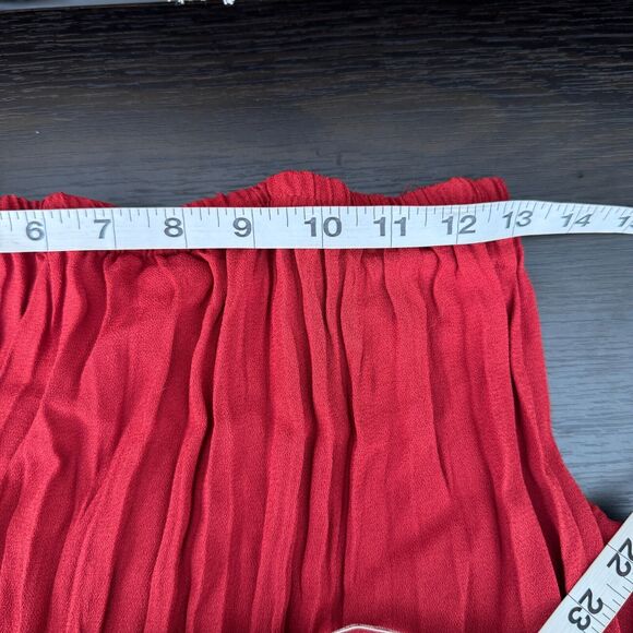 Double D Ranch Skirt Womens Large Tiered Crinkle Western Yoakum Vintage 90s Boho - Picture 7 of 9